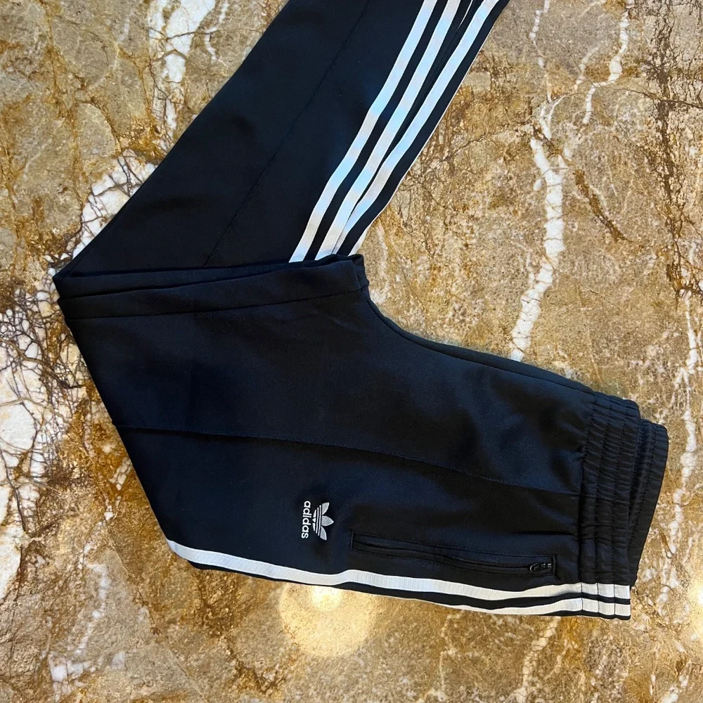 Adidas Three Stripe Track Pants- Women's US Size XS- Black and White - Picture 8 of 14